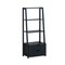 4-Tier Ladder Bookshelf Storage Display with 2 Slide-Out Drawers